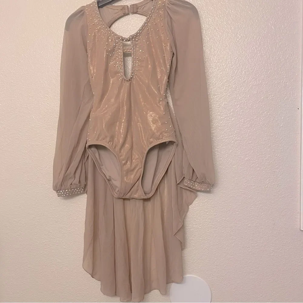 Tenth House solo custom 2 Die 4 Dance dress costume tan beige MYSTIC TD23413 LC